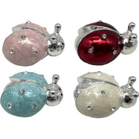Decorazione per la casa in miniatura a forma di coccinella classica, statuetta in resina, decorazione multicolore, ideale come regalo e oggetto da collezione