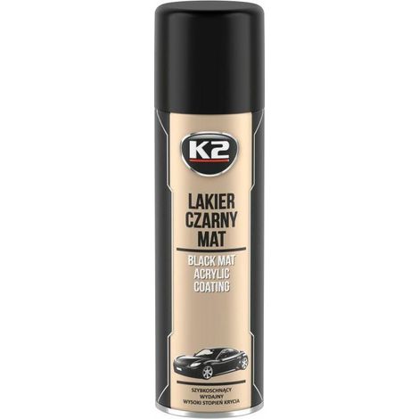 K2 Acryllack Schnell trocknend Mattschwarz 500ml, Fahrzeug- und Oberflächenlack, mattes Finish ofhigh durability, schnell trocknend, Schutz gegen Verschleiß und Abnutzung.