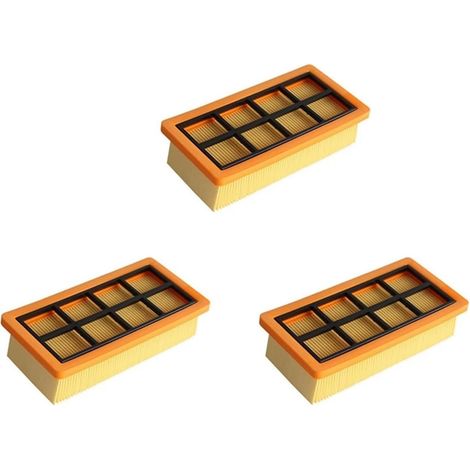 Pack de 3 Filtres Plats Plissés pour Aspirateurs Karcher - Référence 6.415953.0 AD3.200 AD3.000 (1/5)
