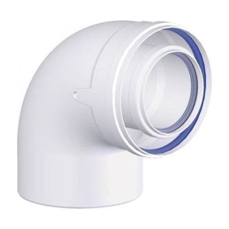 Coude Clapet Intégré 90° 3CEP ARISTON Ø80/125mm Pour Chaudière à Ventouse - 3318648