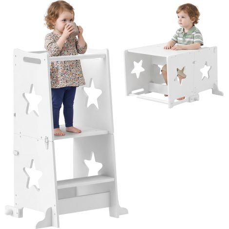 Aiyaplay – Tour d'observation enfant 3-6 ans – Structure trapézoïdale – En bois de pin et MDF – Dimensions 60L x 44,5l x 86H cm – Norme EN71-1-2-3