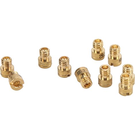 10 gicleurs principaux métalliques pour carburateurs, compatibles avec les carburateurs Dellorto Bing GY6 M4 n° 52-75 (1/5)