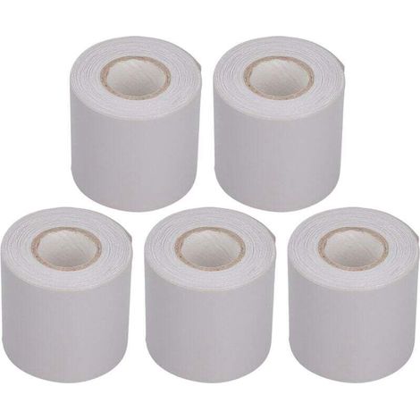 Lot de 5 rubans d'étanchéité pour conduits de climatisation, tuyaux en cuivre, PVC, isolation pour climatiseur, ruban résistant à la traction, largeur 60 mm (1/4)