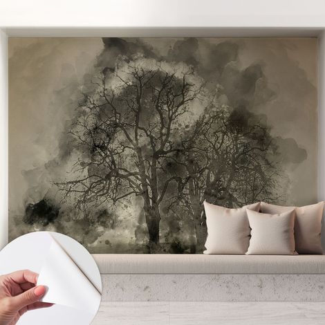 Fotomurale adesivo stickers - per camera da letto - per corridoio - decorazione casa moderna Alberi misteriosi 208x146 cm (1/5)