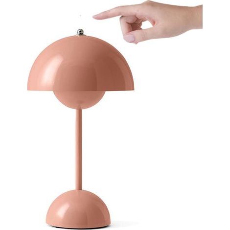 Lampe champignon pour chambre à coucher, chargement USB, veilleuse LED rétro simple, décoration, cadeau, lampe de bureau tactile,rose (1/5)