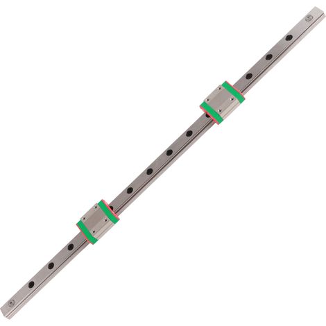 Coulisse miniature MGN12C, rail linéaire micro double curseur, glissière compacte de précision, patin coulissant double pour guidage linéaire léger, 2 blocs, course lisse, usage CNC et imprimante 3D. (1/5)