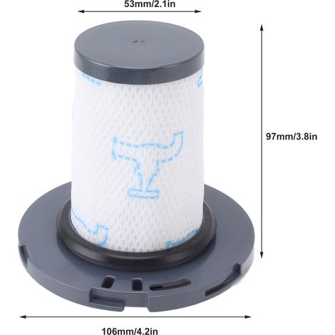 Ortviai Filtres de rechange pour robot aspirateur Rowenta ZR009007 RH9890WO RH9879WO X-Force Flex – Lot de 2, lavables (1/4)