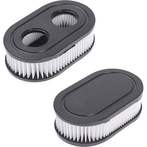 Schwarzer ovaler Luftfilter für MTD-Rasenmäher BS-798452 Briggs & Stratton – 2er-Pack