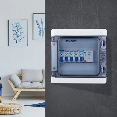 Disjoncteur étanche à 4 voies avec protection contre les fuites de courant 63 A 30 mA RCd4MCB 6a2 x16a32A (1/5)