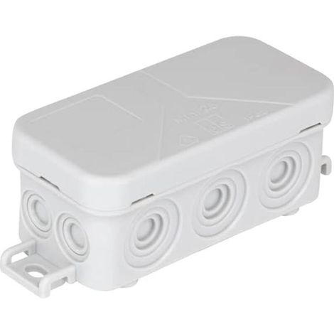 Lot de 1 boîtes de jonction en saillie pour pièces humides IP65 100 x 40 mm Gris (1/5)