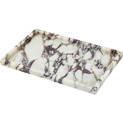 Encimera de mármol Calacatta – 30,5 × 20,3 cm – mármol auténtico – encimera de baño – lujo atemporal