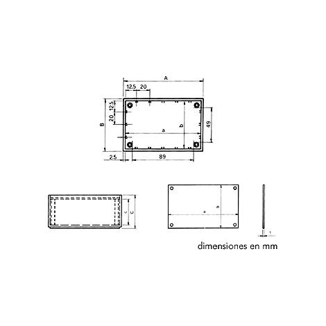 Teko Caja Electrónica azul petróleo ABS aluminio (1/3)