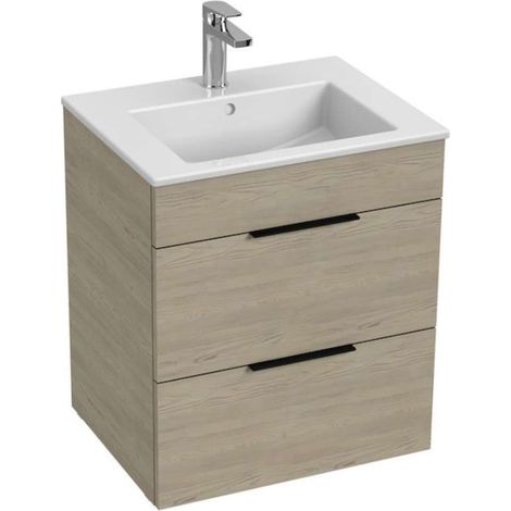 Jika Cube - Mueble con lavabo 55x43x61 cm, fresno H4536121765141 (1/2)