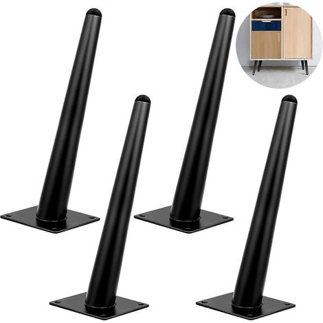 Pieds de meuble réglables, pieds de meubles dorés, 20 cm, lot de 4 pieds de table en métal, pieds de canapé médiévaux inclinés, supports de meuble de remplacement à monter soi-même, 20 cm/8 pouces dor (1/5)