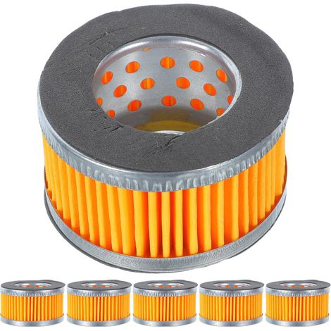 Lot de 6 filtres à air en papier pour compresseur, silencieux d'admission de rechange pour pompe à cylindre, pièces de rechange pour compresseur d'air de 2,5 pouces (1/5)
