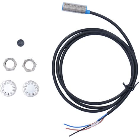 M12 NPN NC DC5-30V NJK-5002D Induktiver Detektor, Packung mit 10 Hall-Effekt-Magnet-Näherungssensoren, Metalldetektionsschalter, 5-30V, berührungslos, für die industrielle Automatisierung. (1/5)