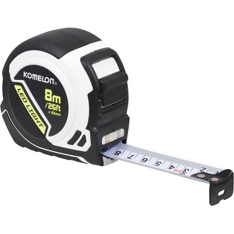 Komelon LED LIGHT Tape Measure 8m/26ft (1/5)