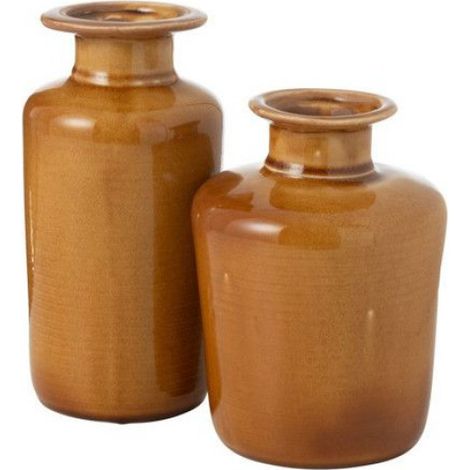 J-Line vase Nova - porcelaine - moutarde - large - Ø 12 cm (1/2)