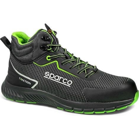 Scarpe Antinfortunistiche Sparco Traction Naoki S3S Nero/Verde 38