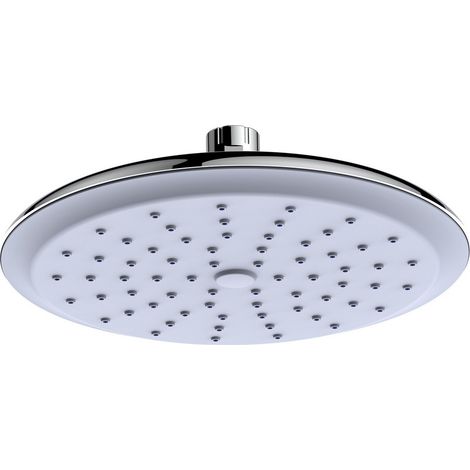 Soffione cromato e grigio con sistema autopulizia calcare - Serie Kratos (1/4)