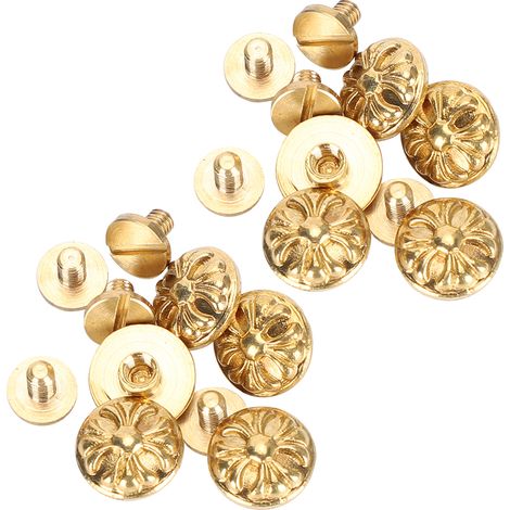 Lot de 10 rivets chrysanthèmes, clous décoratifs pour la maroquinerie, 10 mm, accessoires de bricolage