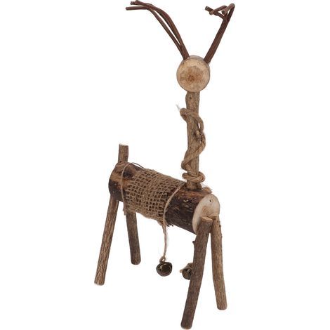 Handgefertigter Hirsch-Anhänger aus Holz, Fenster- und Schreibtischdekoration, handgefertigtes Weihnachtsgeschenk (1/5)