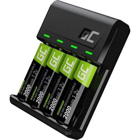 Cargador VitalCharger para 4 pilas AA de 2000 mAh (1/4)