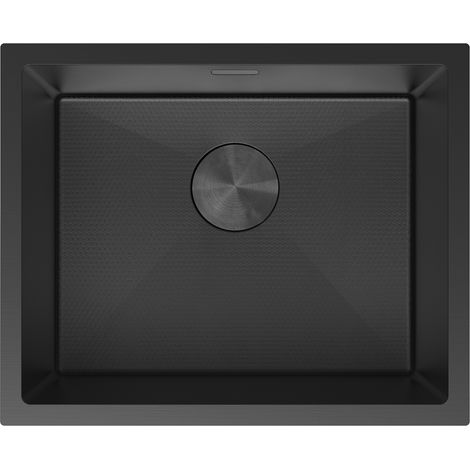 Mexen Trixo Edelstahlspüle 1-Becken 540 x 440 mm, schwarz HC - 6414541000-70HC (1/5)
