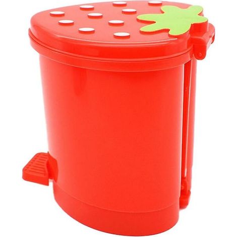 Mini poubelle de bureau mignonne avec mini poubelles de comptoir à couvercle basculant (1/5)