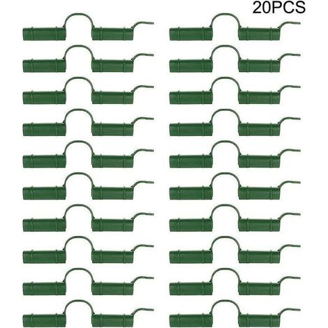 Lot de 20 clips de fixation pour serre - Pour tube de serre - Outil fixe - Pour bâche de jardin - Protection solaire. 1.1cm (1/4)
