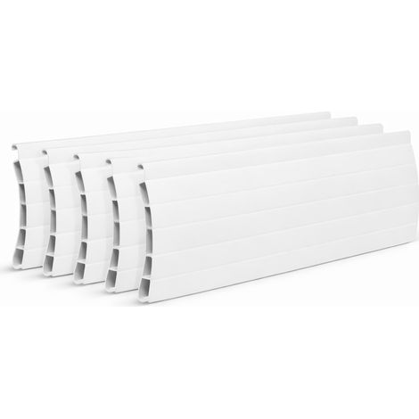Pack mit 5 PVC-Lamellen NICHT GESTANZT – Weiß 1150 mm