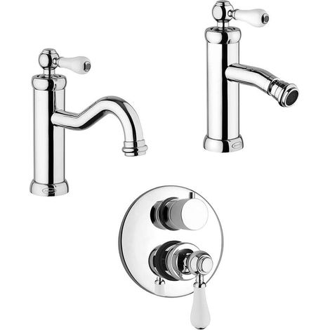 Set Rubinetteria Jacuzzi lavabo bidet ed doccia incasso a due uscite modello Tosca (1/5)