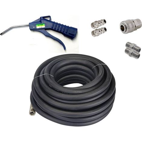 Tuyau air 15 m + soufflette + embouts + coupleur