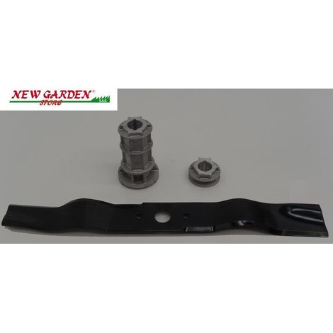 Kit cuchillas + buje portacuchillas para GRIN cortacésped de empuje mod. HM46A - PM46 PRO