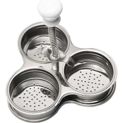 [NEVER USED] Luxshiny Egg Poacher Insert Stainless Steel Poached Egg Cooker (1/4)