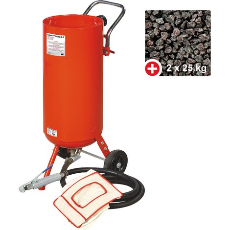 Sableuse mobile pro 75L + 50 kg d'abrasifs usage unique MW Tools CAT02010PACK1 (1/5)