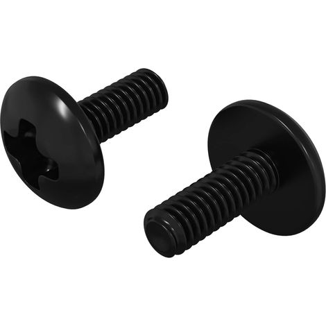 Sleeve Screws 2 pcs Black M4 x 10 mm Steel vidaXL