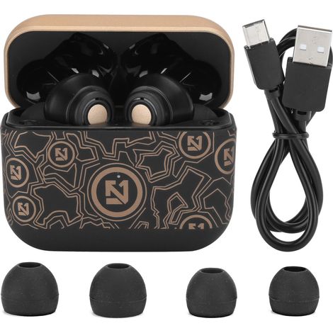 TS100 Schweißresistenter Bluetooth 5.0 Sportkopfhörer mit integriertem Mikrofon und HiFi-Stereo-Sound – Schwarz (1/5)