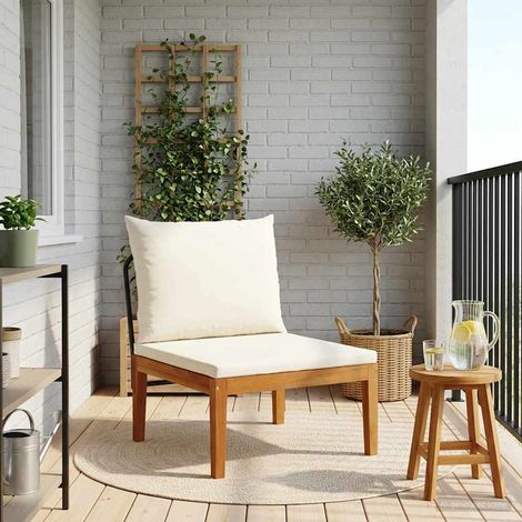 vidaXL Canapé de jardin avec coussins Bois d'acacia massif et corde (1/5)