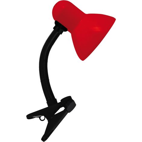 Lampada da lettura con clip 40W rossa tola E27 clip Ideus 02854 (1/2)