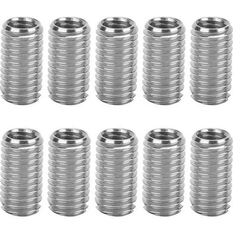 10 Stück Innengewinde M6 1,0 Außengewinde M8 1,25, Glühgewinde 15 mm Schlitz (1/5)