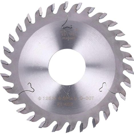 Lame de scie en alliage d'aluminium, 30 dents, pour le travail du bois, le fraisage vertical et le rainurage, 125 x 35 x 5 - 30 dents