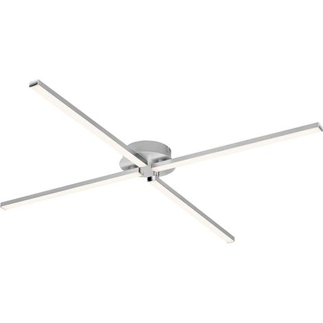 LED Deckenlampe Deckenleuchte Wohnzimmerlampe Esszimmerleuchte Flurlampe, Metall Aluminium, 4 Flammig schwenkbar, 20W 2000lm 3000K warmweiß, L 78 cm (1/5)