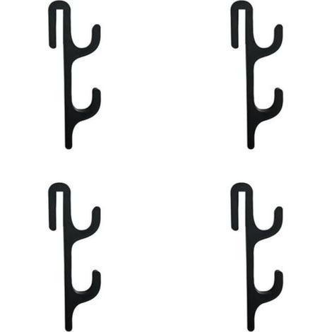 Lot de 4 crochets de porte de douche en verre sans cadre pour salle de bain, porte-serviettes pour peignoir (1/5)