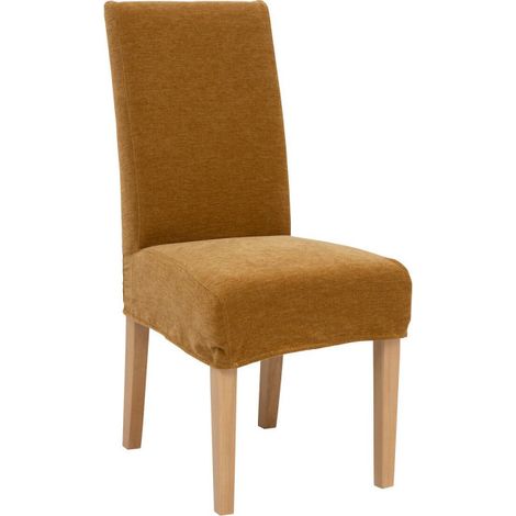 Housse de Chaise Chenille "Jana" 61cm Ocre (1/2)