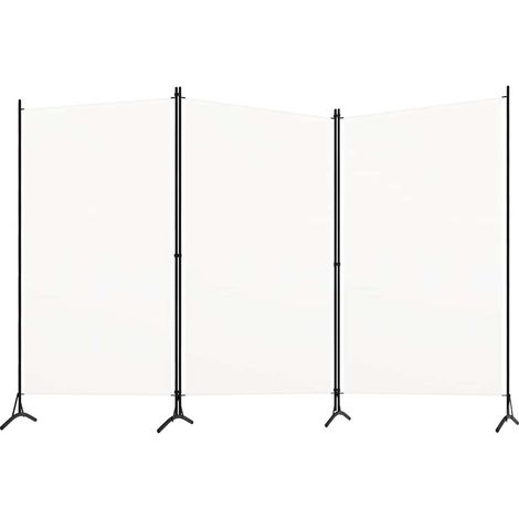 Cloison de séparation 3 panneaux-Paravent-Séparateur de pièce Blanc 260x180 cm Tissu (1/5)