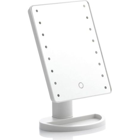 Miroir de table tactile à LED, illumine votre visage et perfectionne votre maquillage, avec fonction miroir LED, design tactile et élégant (1/5)
