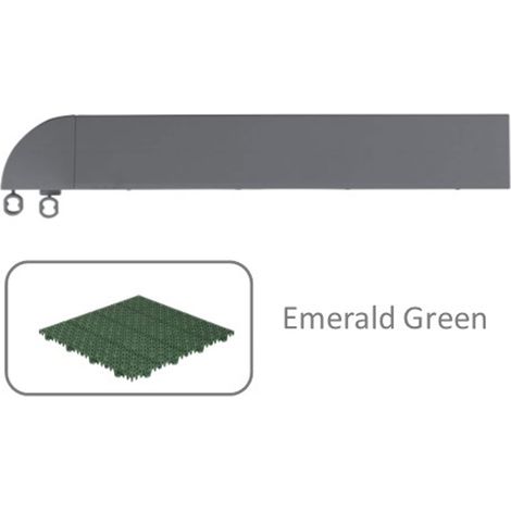 Angle vert émeraude pour dalle épaisseur 12 mm Angle clipsable facile dimensions 35,5 x 5,5 cm Angle à usage intensif idéal pour balcon
