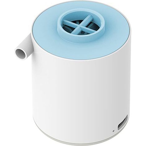 ventilateur soufflant USB Électrique gonfler/dégonfler la pompe à air à faible bruit Muet ultra-léger rechargeable à l'énergie d'économie d'énergie de sauvegarde d'énergie avec lumière de camping(Bl (1/5)