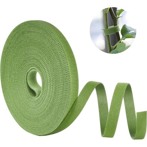 Sangle Cable, 15M Attache de Câble, Sangles de Câble Nylon, Attaches de Jardin pour Plantes Bande de Fixation Réutilisable 10mm de Large, Facile à Couper pour Jardinage, Plantes Grimpantes. (1/5)